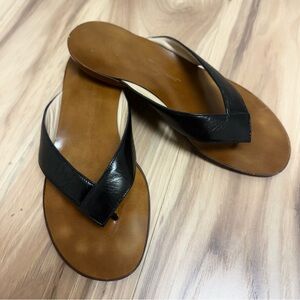 Salvatore Ferragamo Black and Brown Sandals